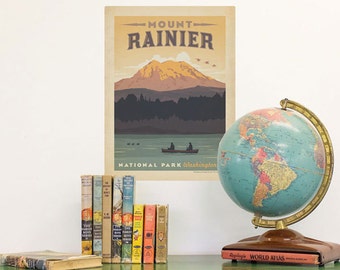 Mount Rainier National Park Canoe Wall Decal #54508