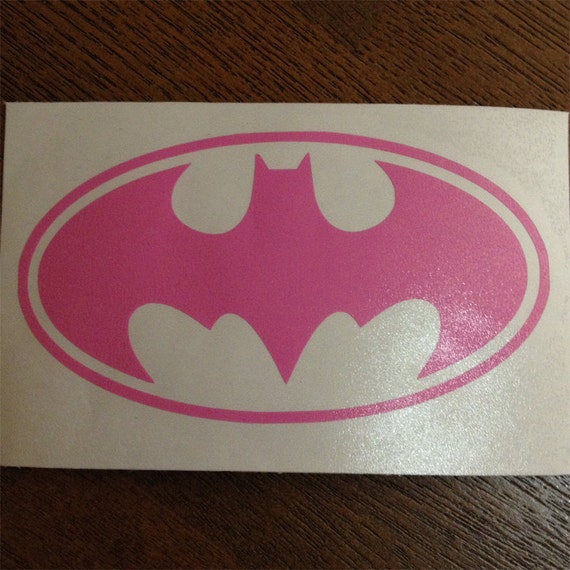 Batgirl logo pink vinyl decal by MotoChicBoutique on Etsy