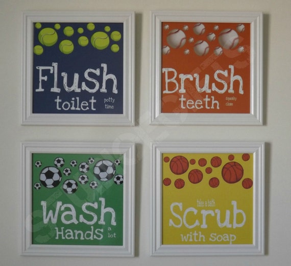 BASKETBALL KIDS BATHROOM Decor Unframed Print by StudioEGifts