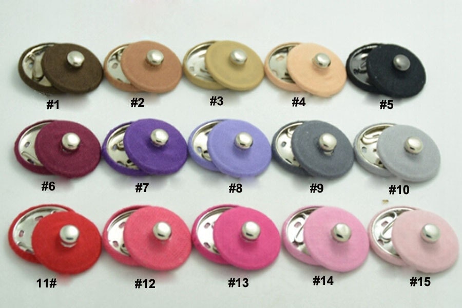 30 sets 30color pick Solid fabric covered KAM snap by Diysuppliers