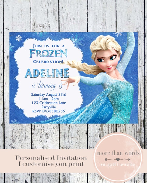 Frozen Elsa Personalised Birthday Invitation I by MoreThanWords17