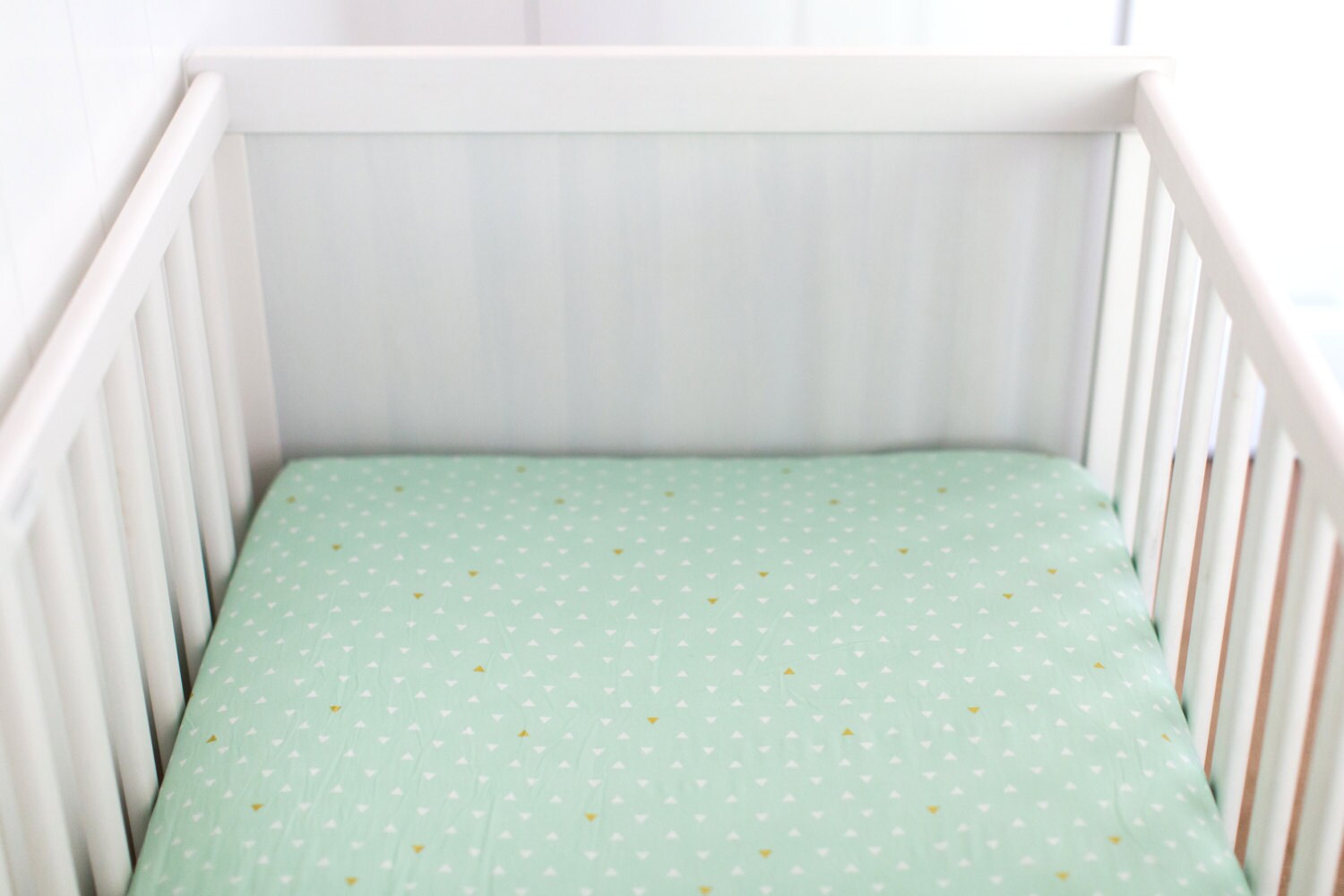 Fitted Crib Sheet Mint Crib Sheet Crib Sheet Triangle Crib