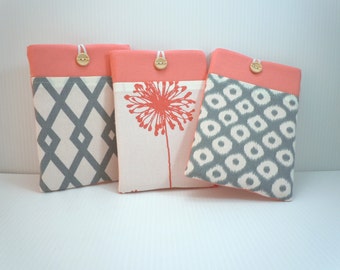 Kindle paperwhite cover Kindle paperwhite case sleeve Kindle HD small tablet Nexus 7 sleeve PRO PADDED choose from Cool Coral Collection