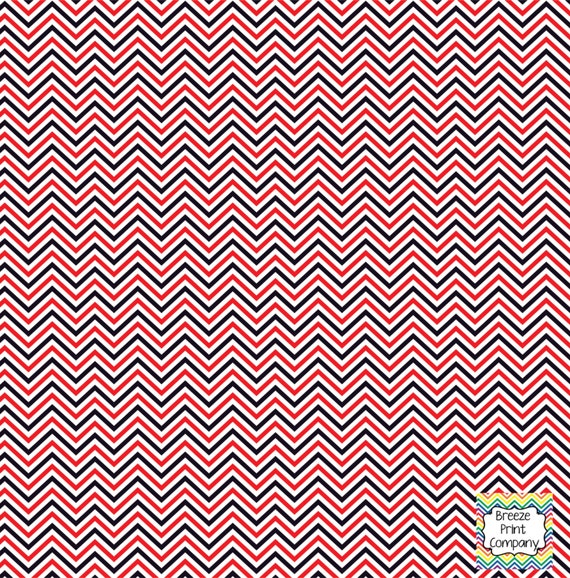 Red black and white mini Chevron pattern by