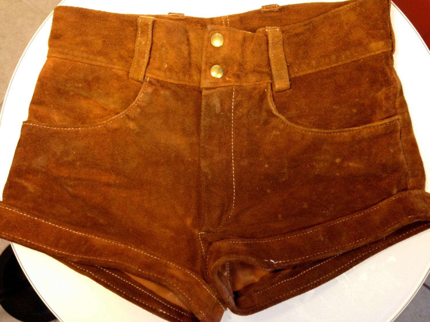 FREE SHIPPING 1970's Suede Shorts