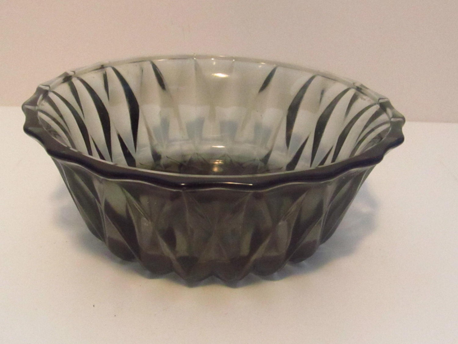 Black Cut Glass Bowl
