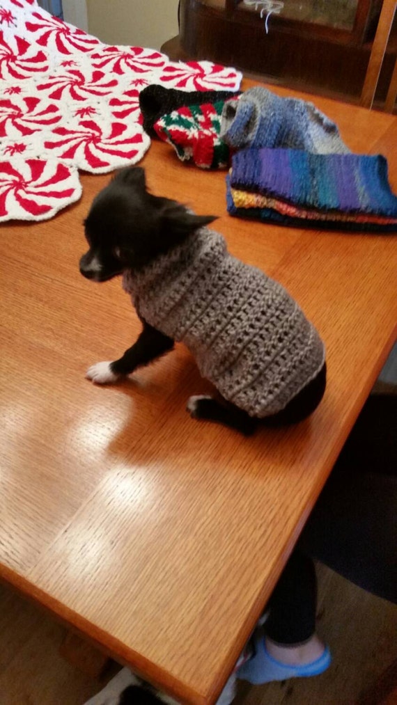 Crocheted Dog Sweater extra small xs by IzzysCrochet on Etsy