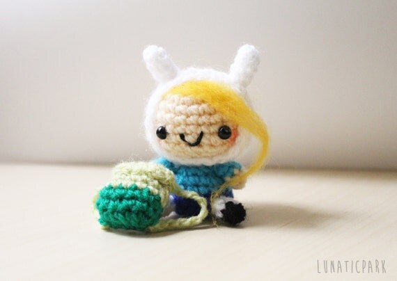 Amigurumi chibi Fiona adventure time plush as keychain or