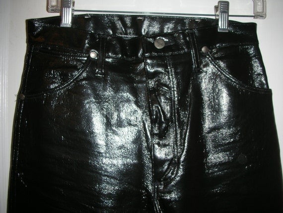 black leather wrangler jeans