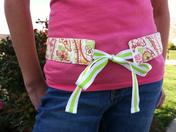 pink fabric belt