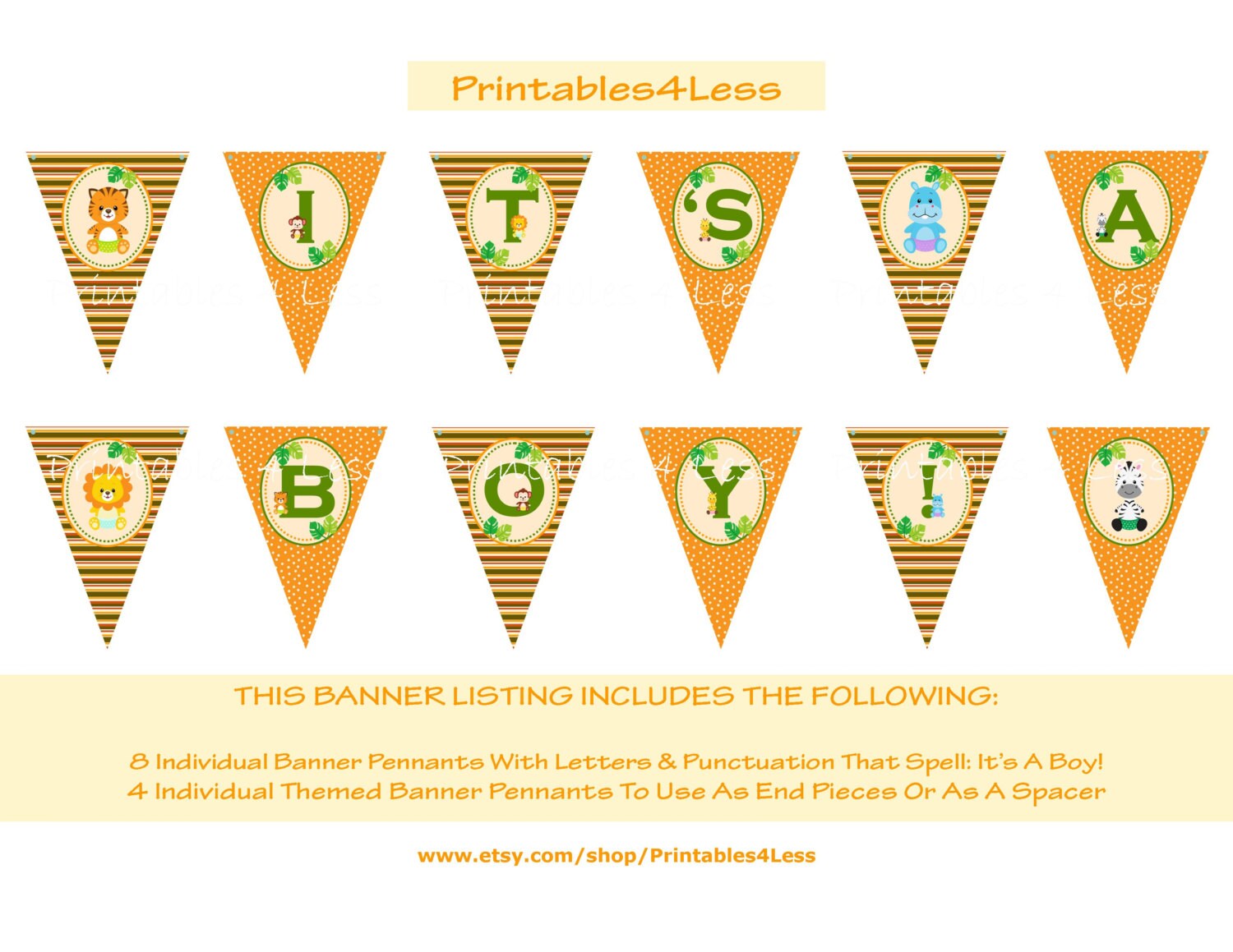 Its A Boy Banner Ideas Printable Its A Boy Banner Safari