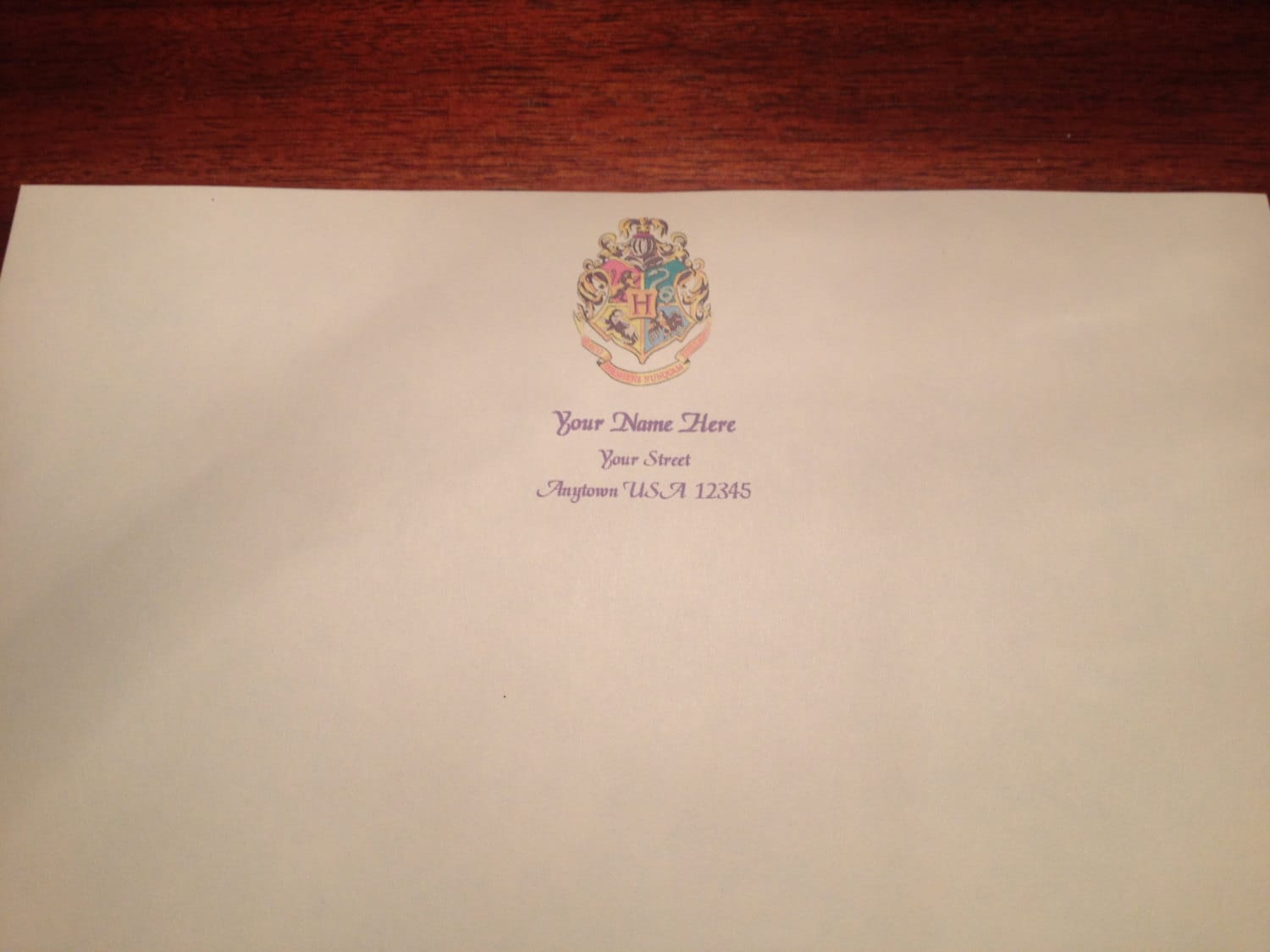 Custom Harry Potter Hogwarts Letterhead by UnderwaterArtifacts
