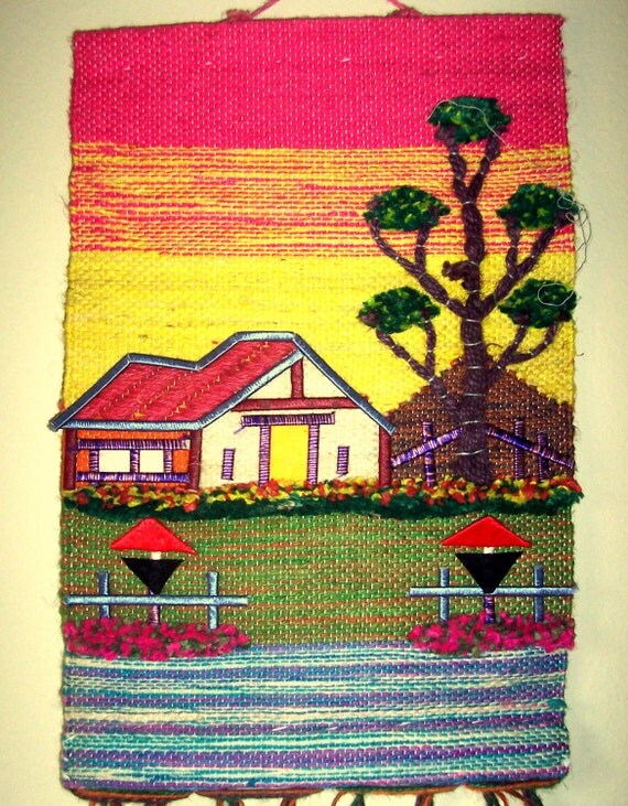 Indian Weaving Hand Knotted Tapestry Wall Hanging