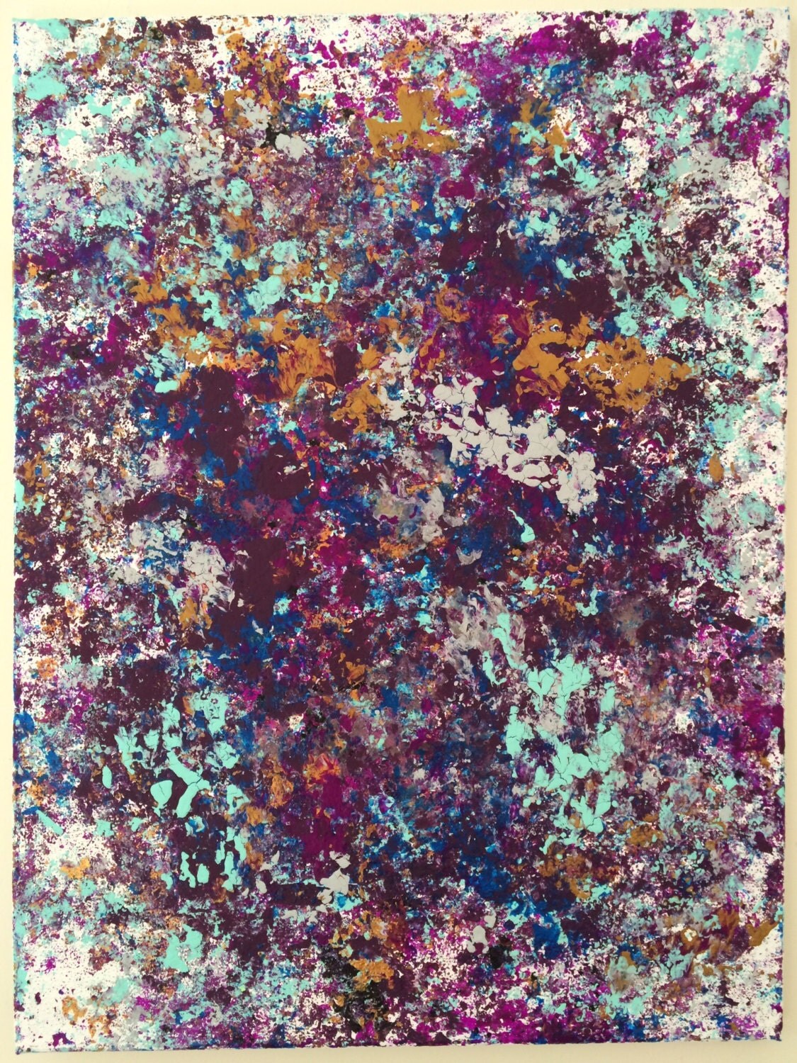 Abstract Neon Canvas Neon Art Purple Blue Canvas Acrylic