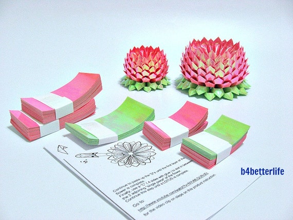 making origami flower lotus Pink Making Kit Papers Color Origami 4pcs For of of 464 Lotus sheets