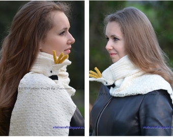 Knitting Pattern - White Cockatoo Scarf (One size)