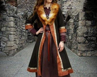 Early medieval coat for woman, viking, slav, reenactment