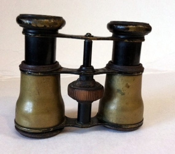 Antique Field Binoculars Made in France Brass Binoculars