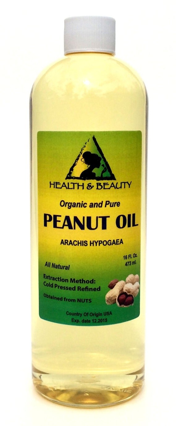 16 oz PEANUT OIL REFINED Organic Carrier Cold by HBOilsCenter