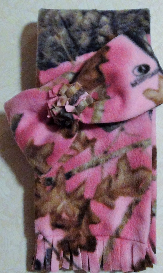 Fleece camo headband/pink camo headband/mommy and me headband/warm headband/mommy and me scarf/matching headband and scarf/toddler scarf set