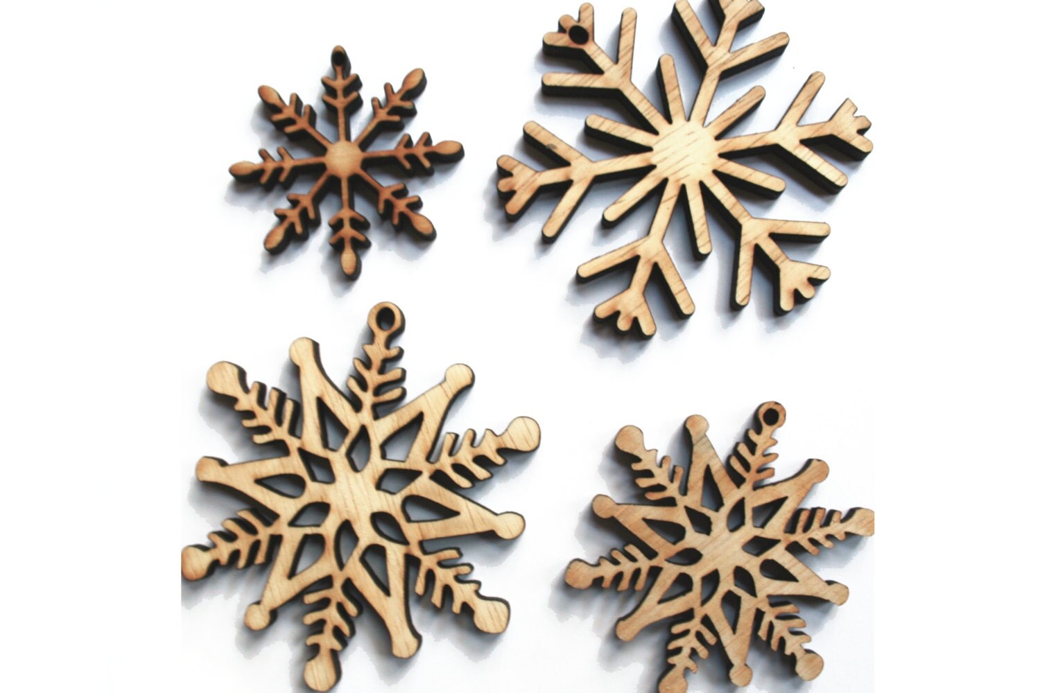 rustic wood snowflake ornaments laser cut set rustic wood snowflake ornaments laser cut set