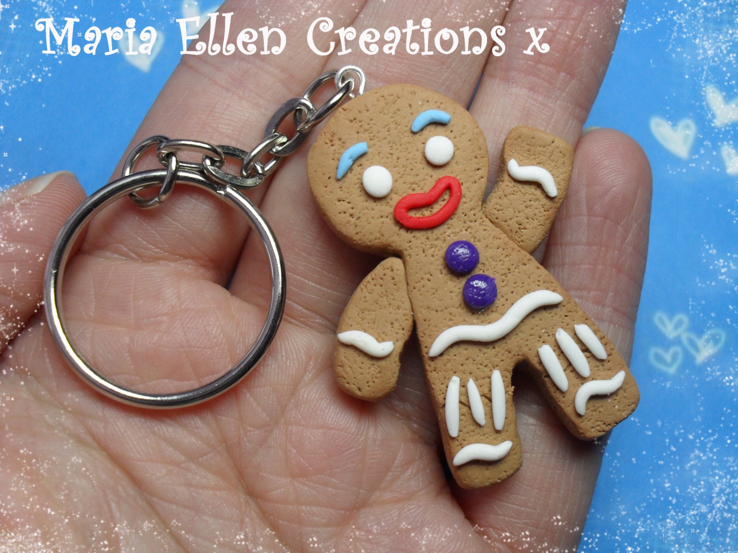 Gingy gingerbread man keychain gingerbread by MariaEllenCreations