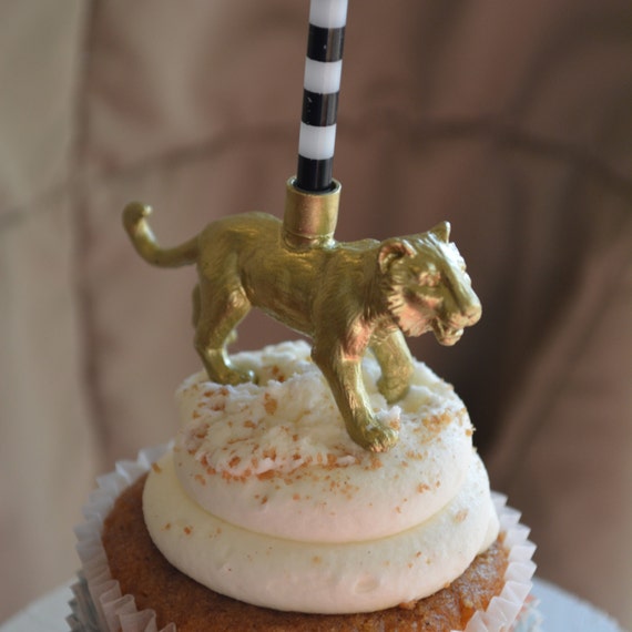 Gold Animal Birthday Candle Holder by TheGingerBeetle on Etsy