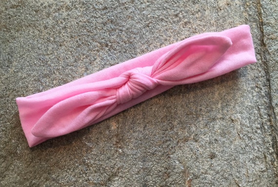 Items similar to Pink Knot Headband, Knot Headband, Cotton Knot Headband, Headband, Hair ...