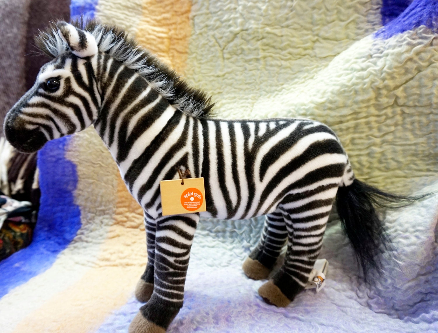 purple zebra toy