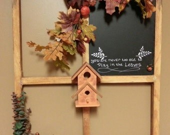 Home Decor, Window Frame,Wall hanging, Chalkboard, Country Primitive Decor, Fall Decor, Picture window, Rustic Decor