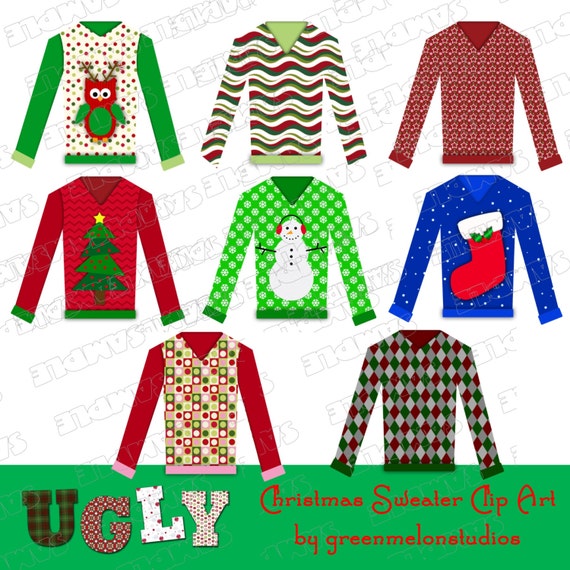 free ugly christmas sweater clipart - photo #9