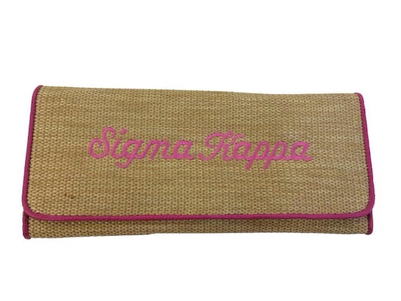 Sigma Kappa Clutch Wallet Purse, Pink