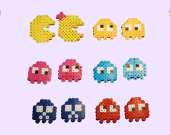 Items Similar To Glow In The Dark Pacman Ghost Perler Bead Magnets On Etsy