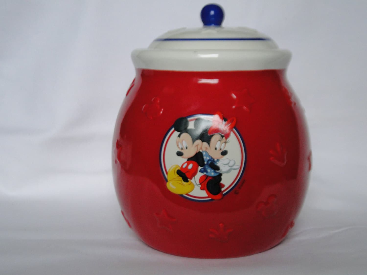 Vintage Mickey and Minnie Mouse Cookie Jar for Children