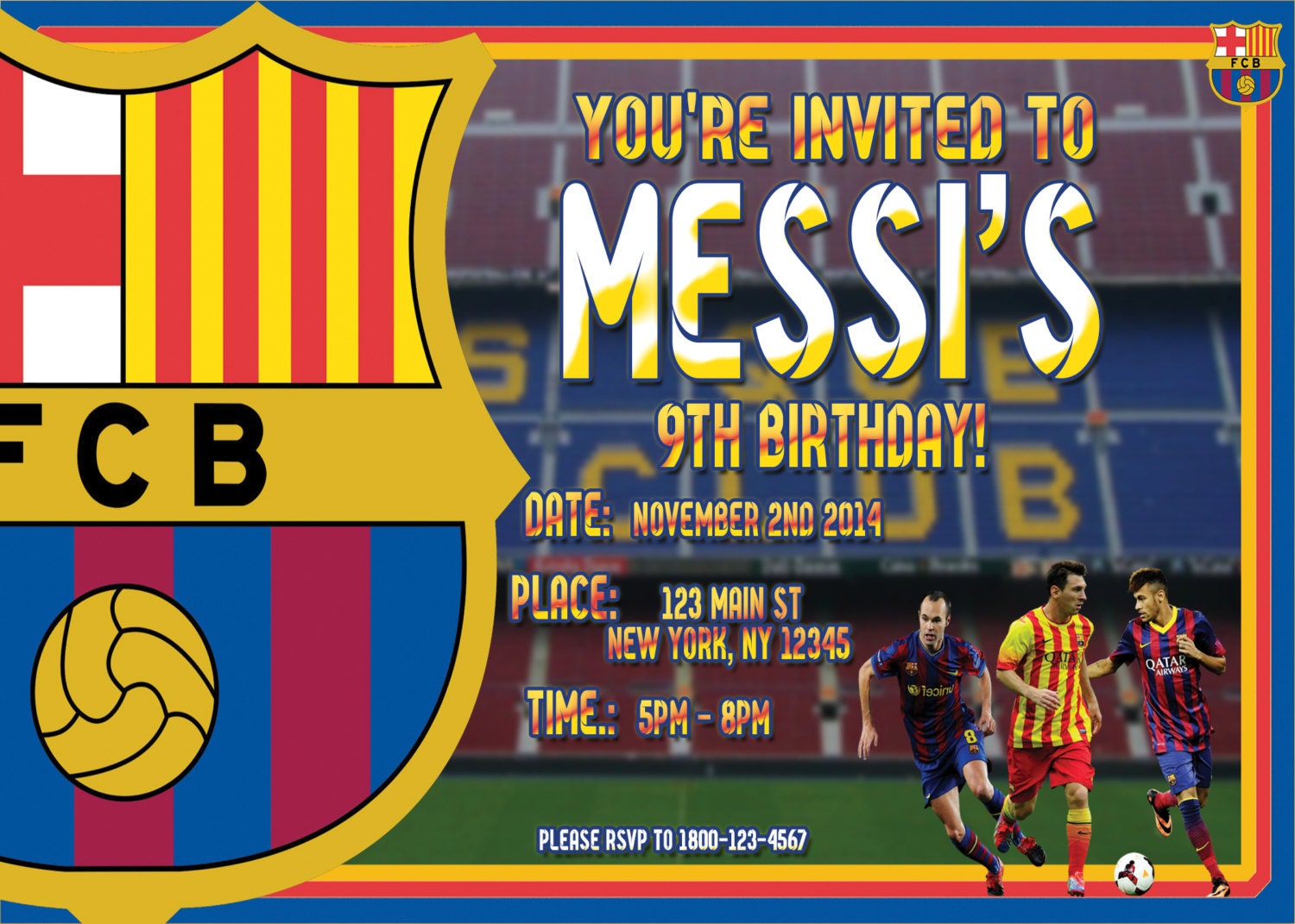 Barcelona Party Invitations 2