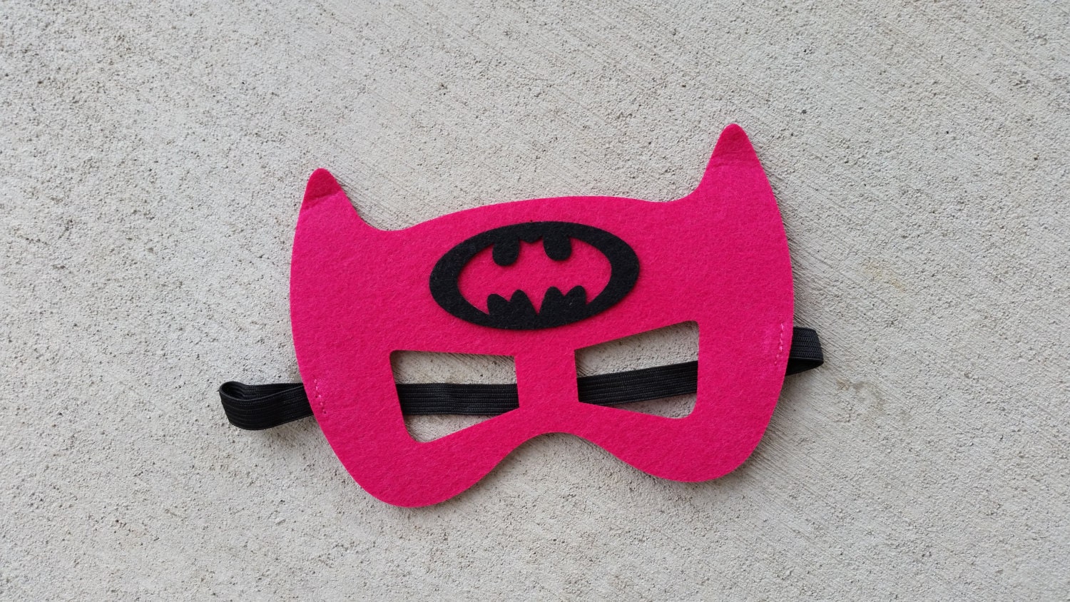 Pink Bat Girl Felt Mask