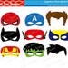 Superhero Photo Booth Props / DIY Printable Superhero Masks