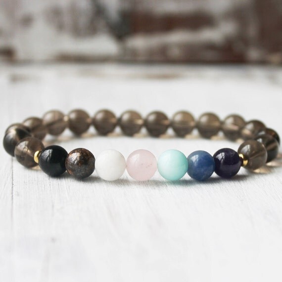 Healing Bracelet Intention Bracelet Smoky Quartz by DazzleDream