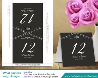DiY Printable Wedding Place Card Template Instant Download