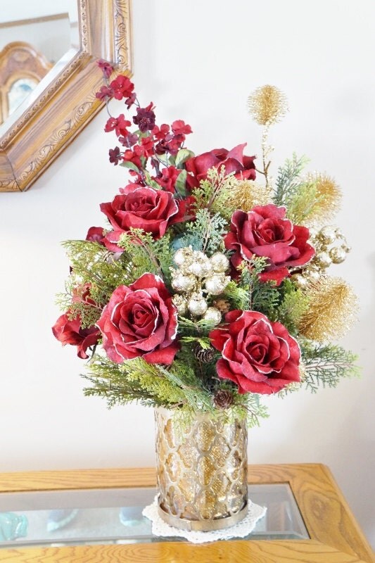 Flower Arrangement Home Decor Center Piece Rose