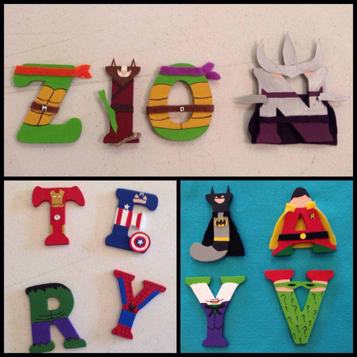 Character Wooden Letters each wood letter is 3inches Ninja