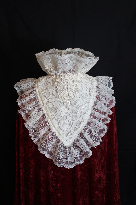 READY to SHIP DELUXE Victorian Jabot Collar by HuckleberryBottom