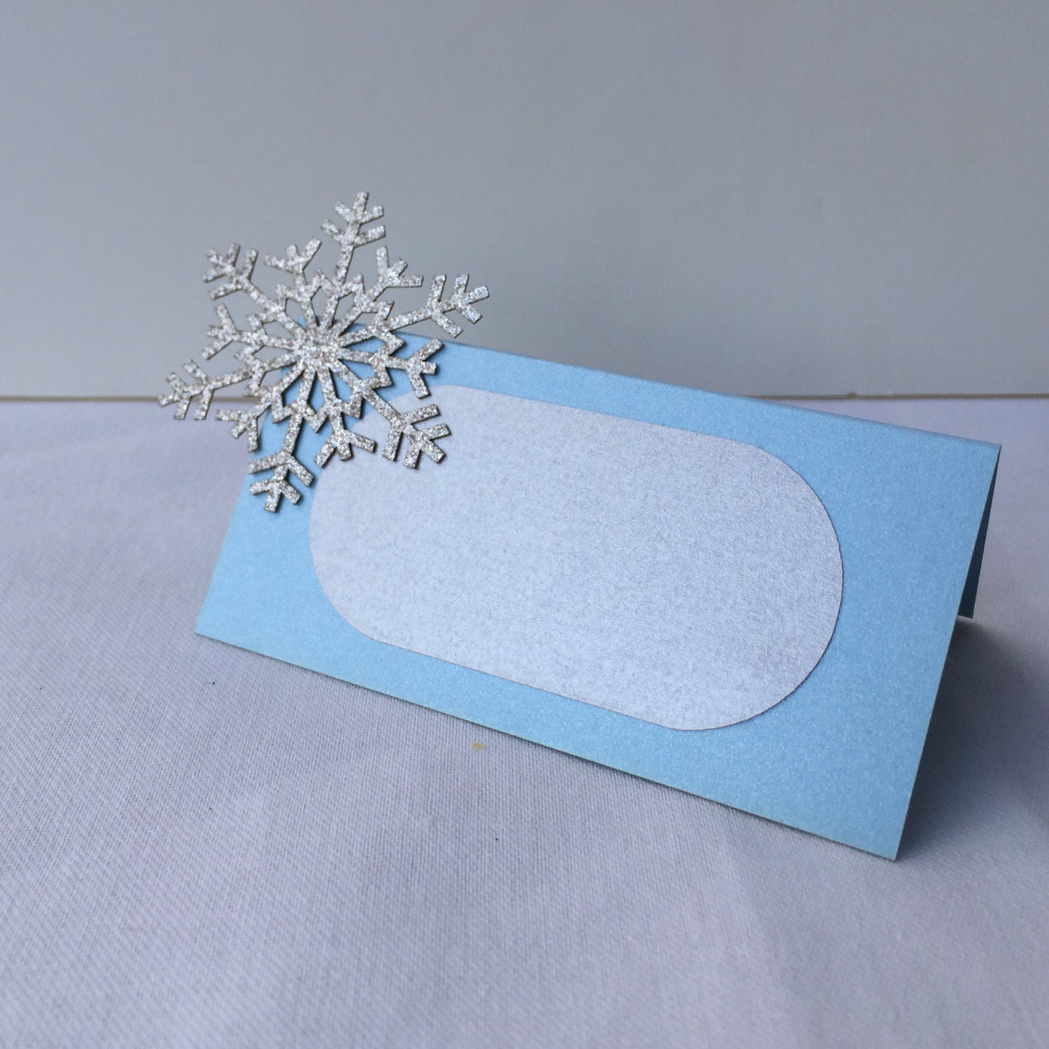 Winter Wonderland Place Cards Snowflake by DecorateYourBigDay