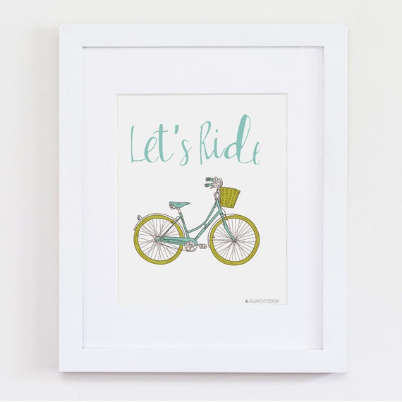 Items similar to Let's Ride Printable Art | Wall Decor for Home or ...