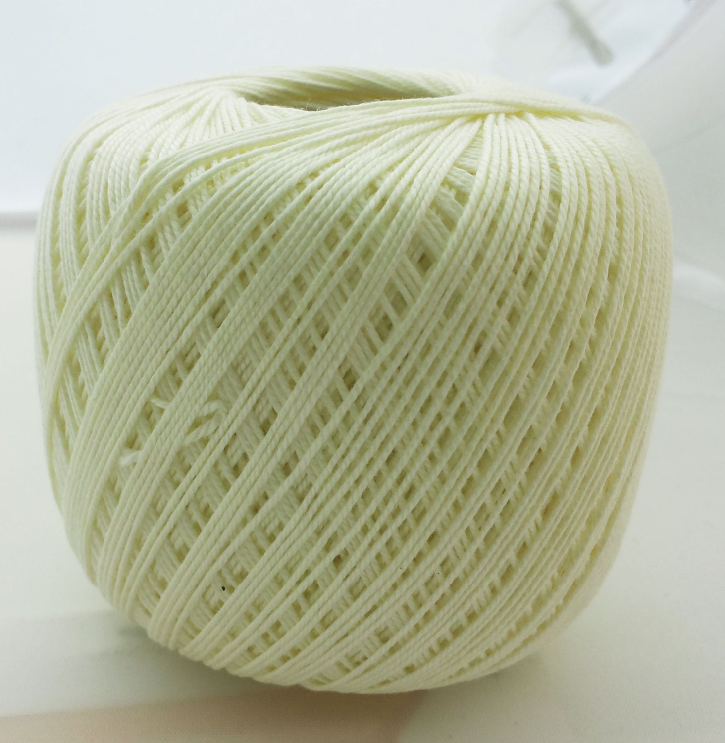 crochet cotton white size 10 mercerized yarn ivory by Fiscraftland