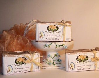 Almond Vanilla Scented Handmade Bath Soap