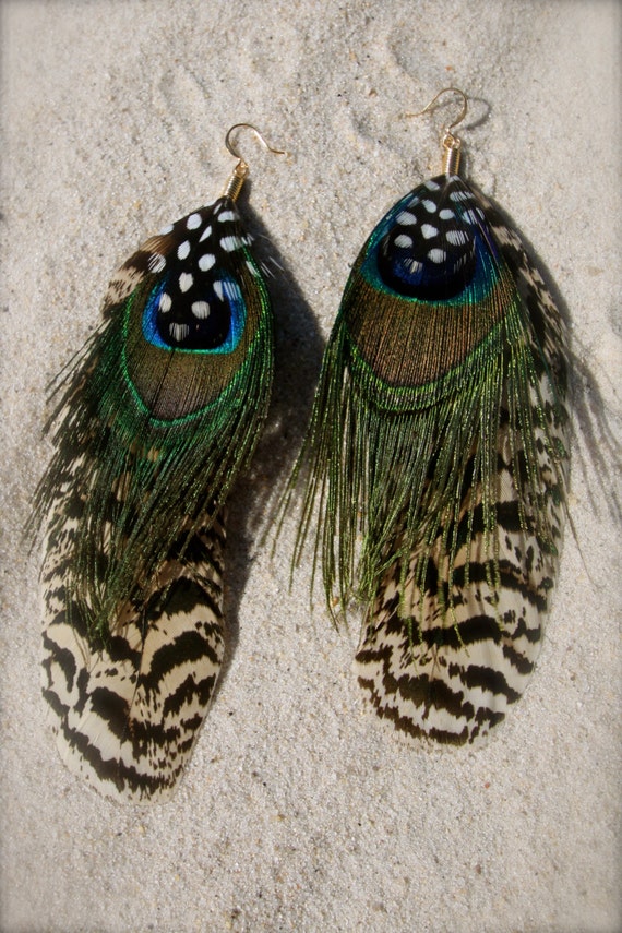 Peacock Feather Earrings 6583