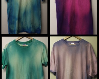 Acid Wash Tie Dye Tshirt Hipster 90's Festival Grunge Summer faded mens t shirt