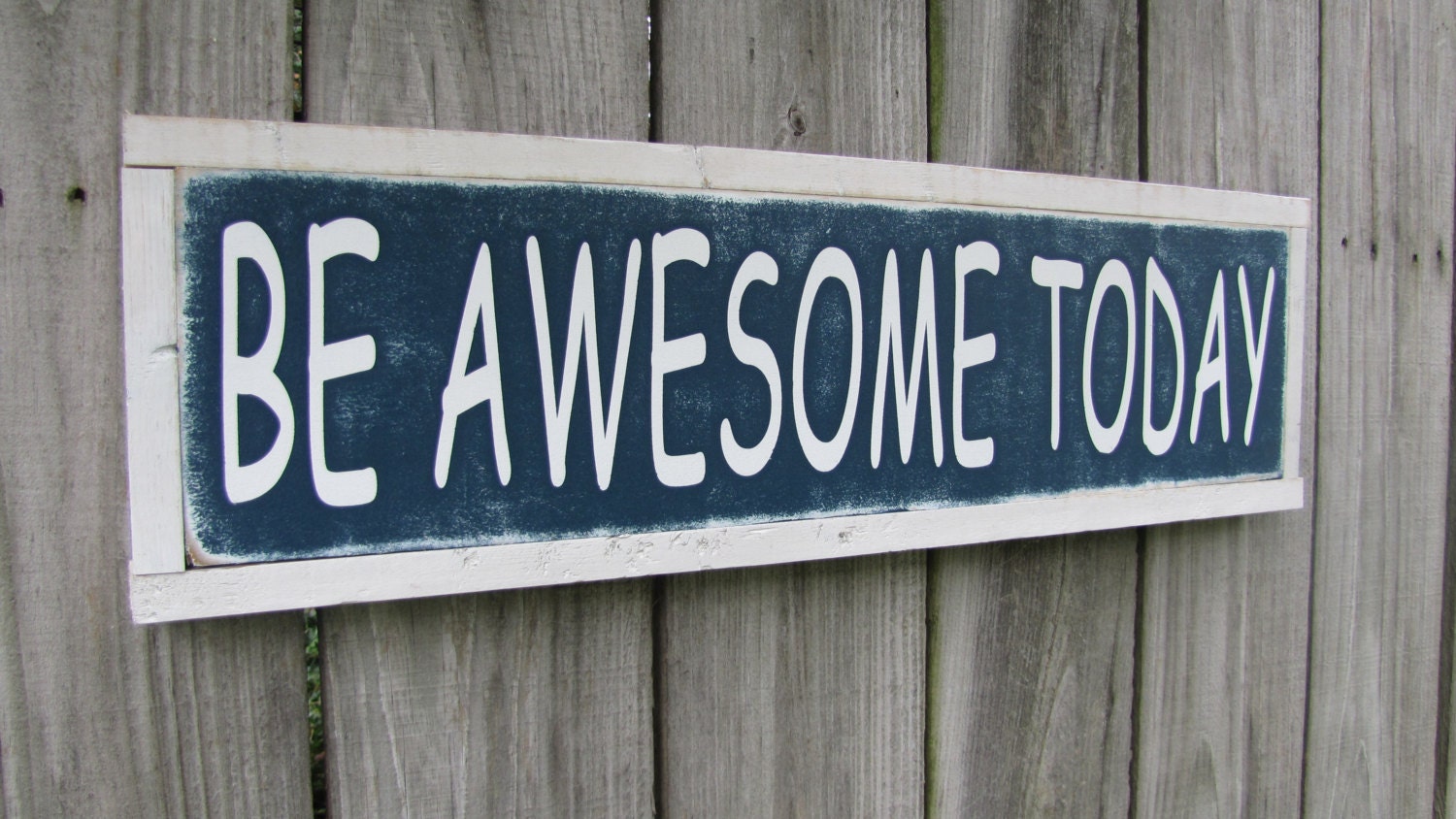 Be Awesome Today Wood Sign Inspirational Wall Art Wooden Sign