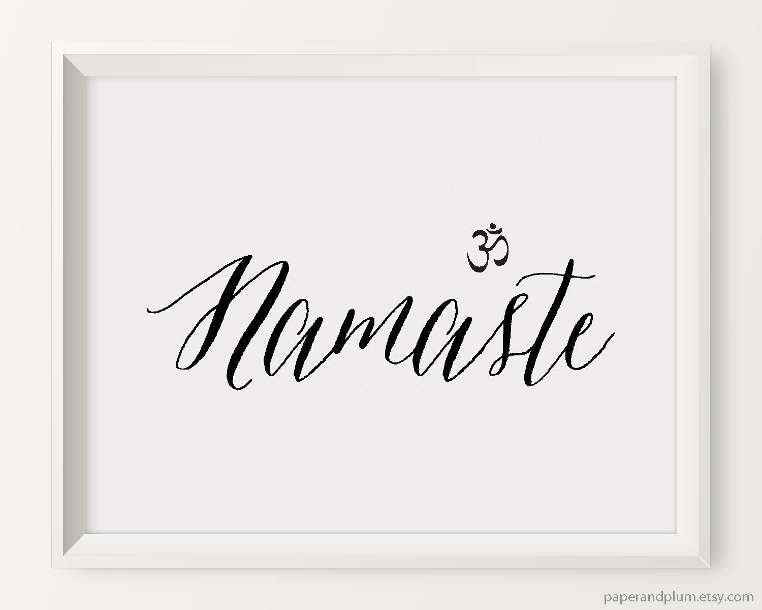 Namaste Print Inspirational Art Yoga Print by PaperAndPlum on Etsy